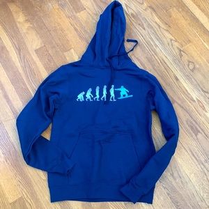 Port & Co Evolution of a Snowboarder hoodie size S